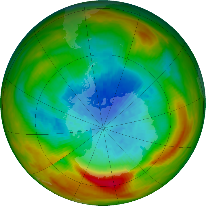 Antarctic ozone map for 18 September 1979